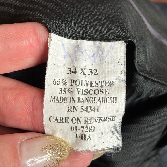 Louis Raphael Tailored Black Dress Pants Mens Size 34x32 Polyester Viscose - Picture 4 of 6